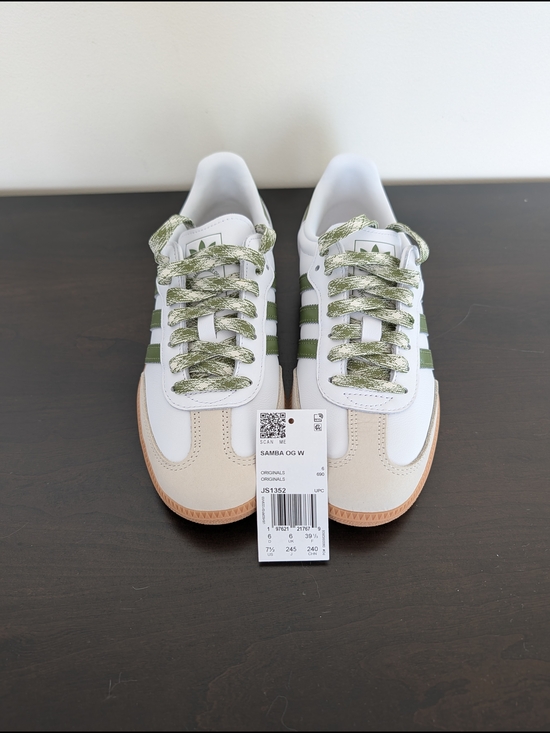 adidas Shoes - NIB Adidas Samba Olive Green & White Sneakers 7.5